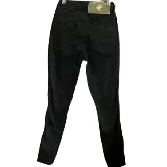 One Teaspoon Jean 25 Jett Black Gilded Freebirds II High Rise Skinny Stretch NWT - Picture 7 of 7